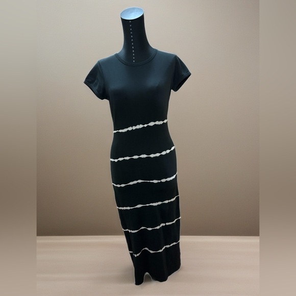 All Saints Black and White Knit Midi Dress - Picture 6 of 7